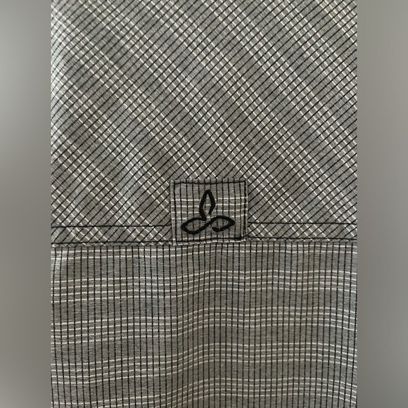 Prana Men’s Gray Plaid Button Front Long Sleeve Shirt Medium - Picture 7 of 11